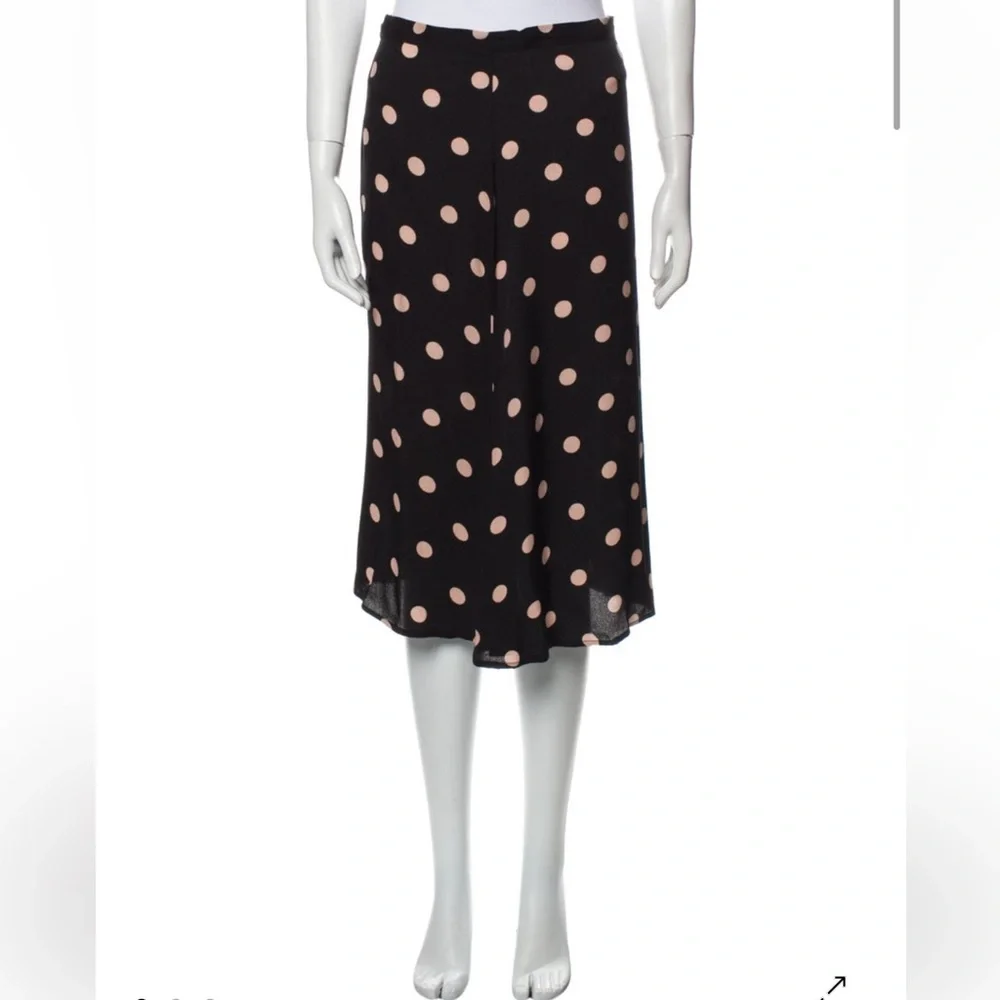 Reformation Polka Dot Print Knee-Length Skirt - Picture 3 of 5